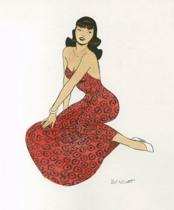 Pin-Up - Dottie par Philippe Berthet - Illustration originale