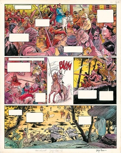 Lama Blanc par Georges Bess, Alejandro Jodorowsky - Planche originale