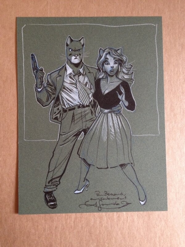 Blacksad et Natalia - Guarnido - Original Illustration