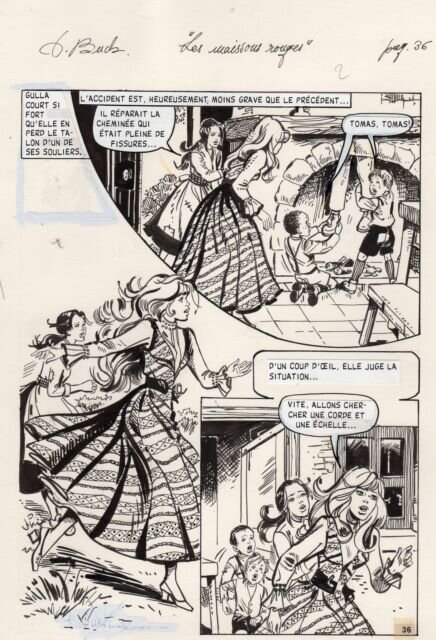 Juliana Buch, Les Maisons rouges - Tina AREDIT Signée page 36 - Comic Strip