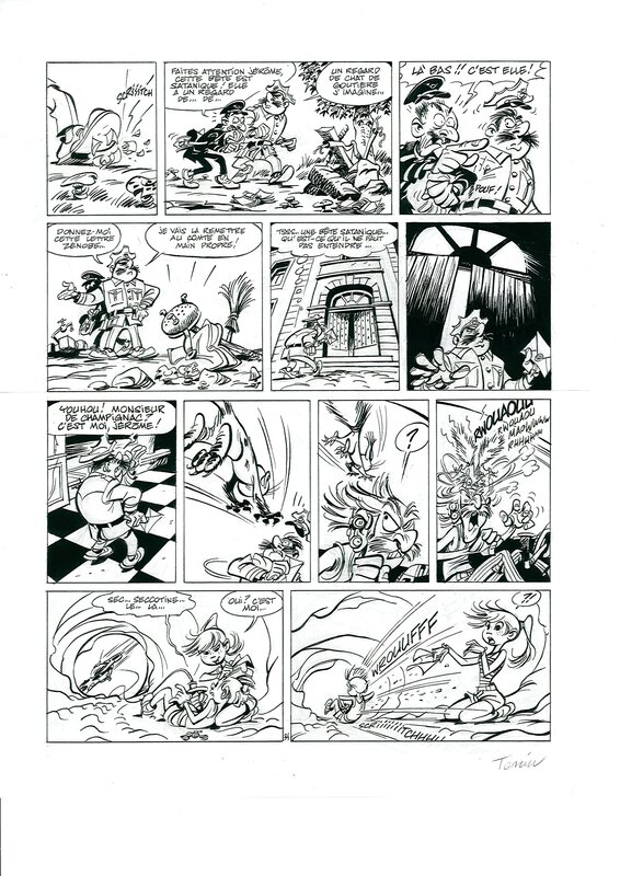 Fabrice Tarrin, Le Tombeau des Champignac Page 34 - Planche originale