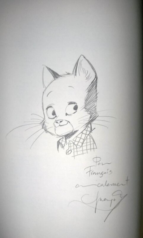 Blacksad petit par Juanjo Guarnido - Dédicace