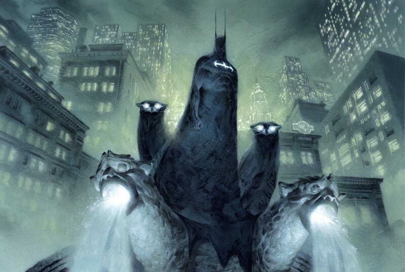 Mikaël Bourgouin, Batman. A dark knight in Gotham city. - Original Illustration