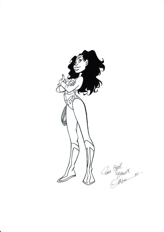 Crisse, Wonder-Woman - Illustration - Illustration originale