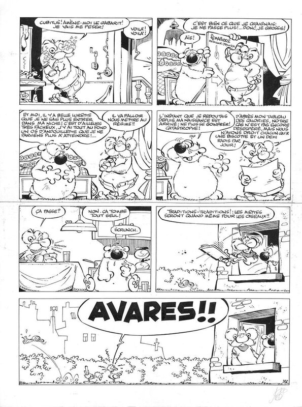 Gag 386 par Dupa - Planche originale