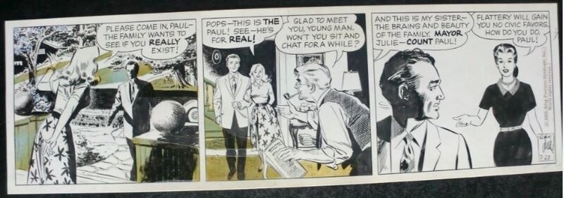 Stan Drake, The Heart of Juliet Jones daily strip 23.03.1959 - Planche originale