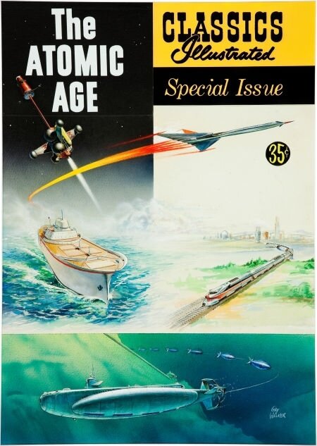 Gaylord Welker, Classics Illustrated cover: The Atomic Age - Illustration originale