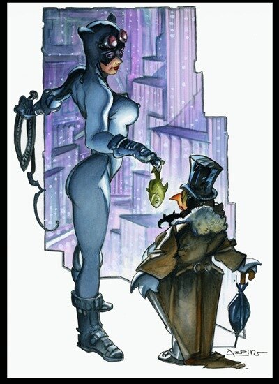 Catwoman par Azpiri - Illustration originale