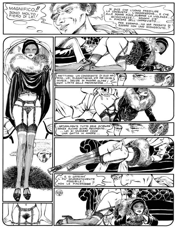 Emmanuelle . 1978 . par Guido Crepax - Planche originale