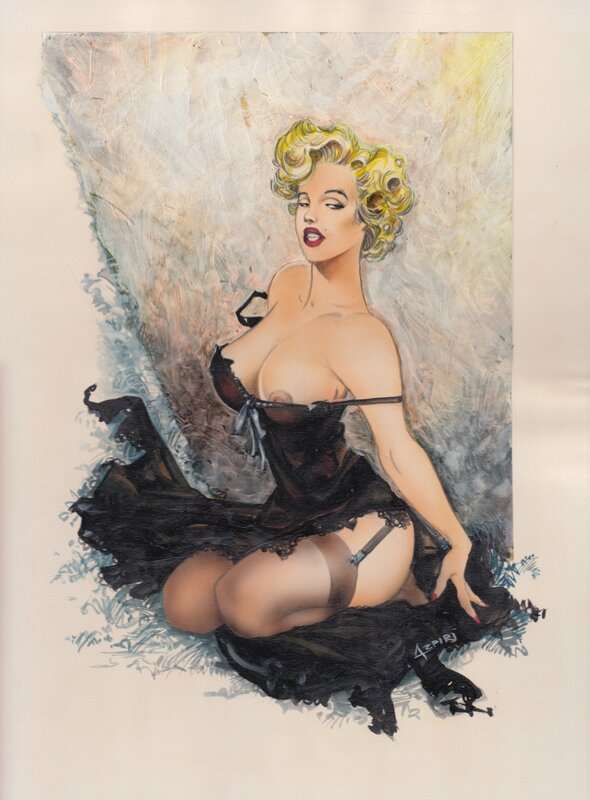Marilyn Monroe par Azpiri - Illustration originale