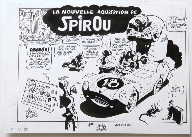 Olivier Schwartz, Une nouvelle voiture !! - Planche originale