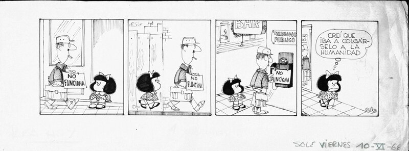 Quino - Mafalda strip - Planche originale