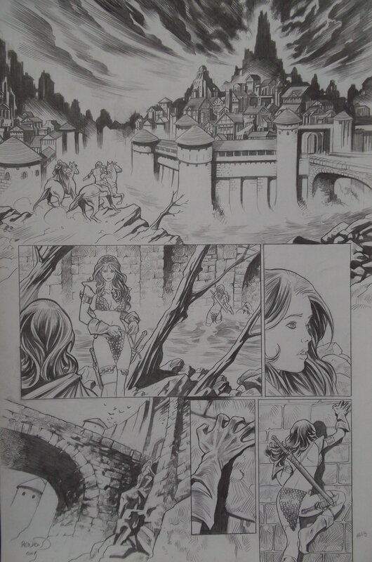 Red SONJA par Paul Renaud, Rick Remender - Planche originale