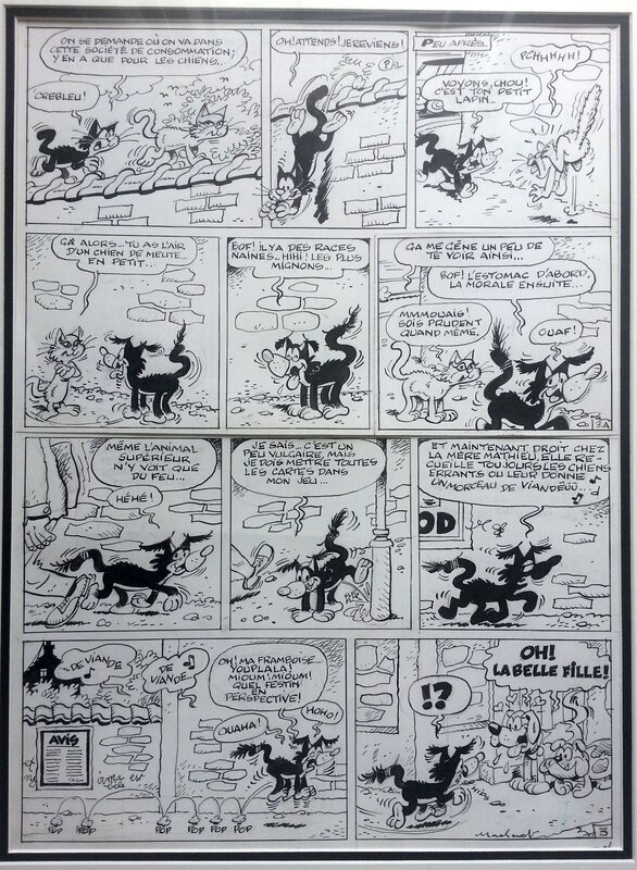 Raymond Macherot, Pantoufle se déguise - Planche originale