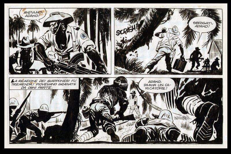 Pratt, Ernie Pike, Mystere a Burma - Planche originale