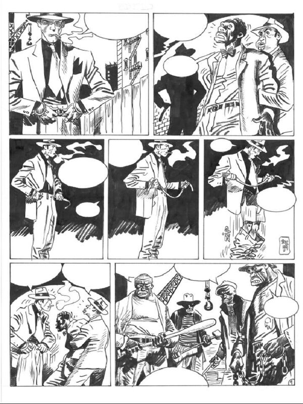 Jordi Bernet, Torpedo 1936 Adivina Quién Palma Esta Noche pg9 - Planche originale