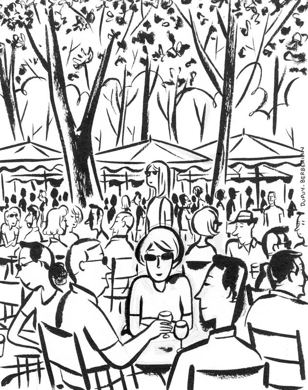 Philippe Dupuy, Charles Berberian, 1997 - Nicolas : les Bordeaux blancs - Illustration originale