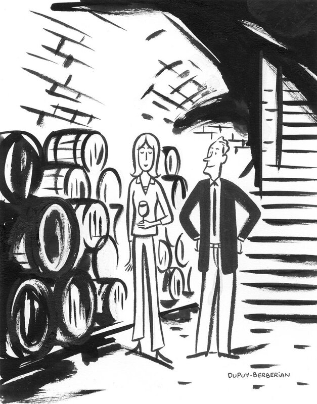 Philippe Dupuy, Charles Berberian, 1997 - Nicolas : les Bordeaux rouges - Original Illustration