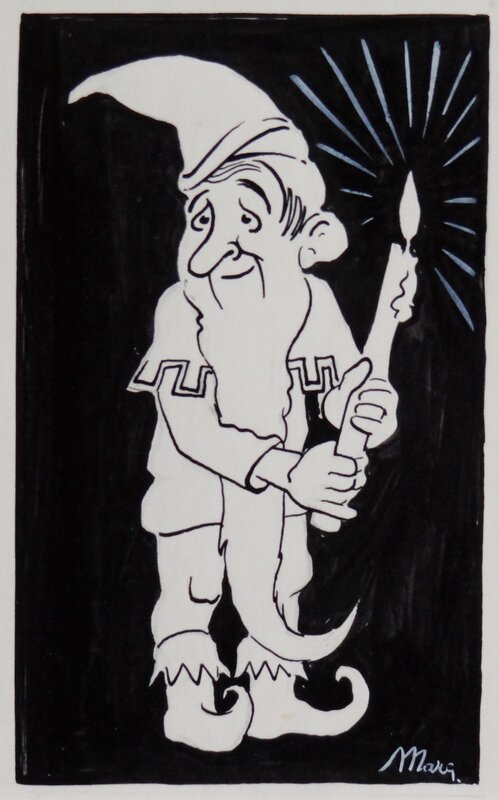Lutin by Marc Sleen - Original Illustration