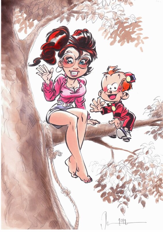 Petit spirou par Dan Verlinden - Illustration originale