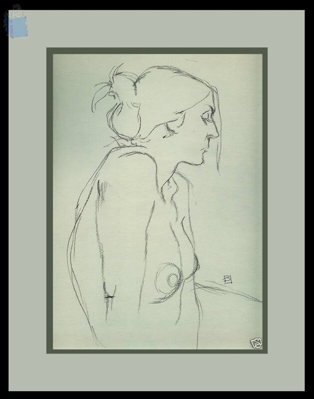 Nude woman by Jeff Jones - Original Illustration