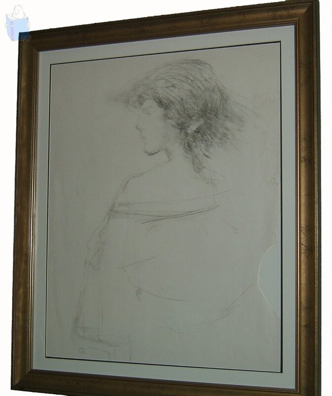 Silver Robe pencil by Jeff Jones - Original Illustration