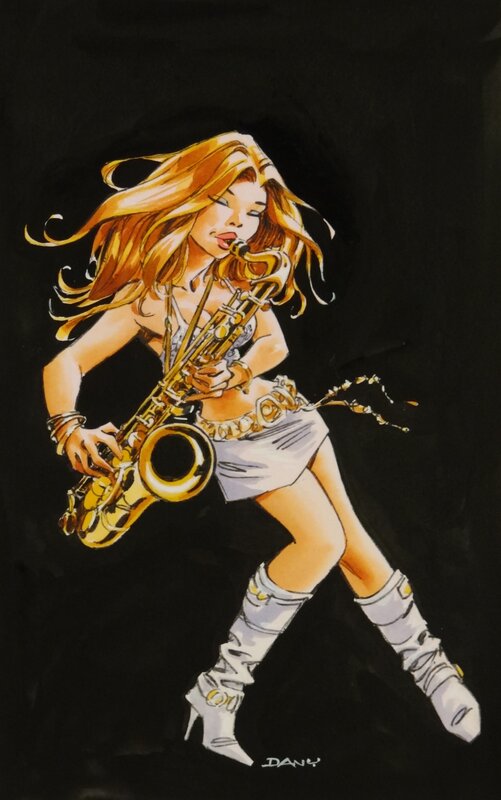 Saxophone par Dany - Illustration originale