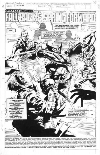 Marc Silvestri, Dan Green, Wolverine Vol.2 #37 p1 - Planche originale