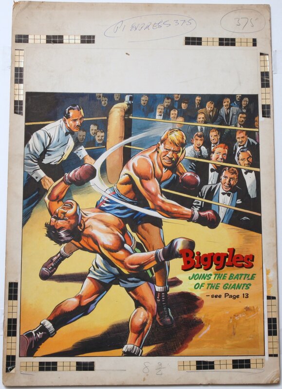 Mike Western, Couverture TV EXPRESS - BIGGLES 375- 6janvier 1962 - Original Cover