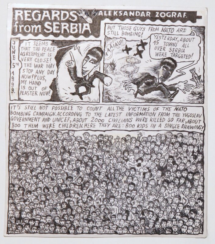 Regards fromSERBIA par Aleksandar Zograf - Planche originale