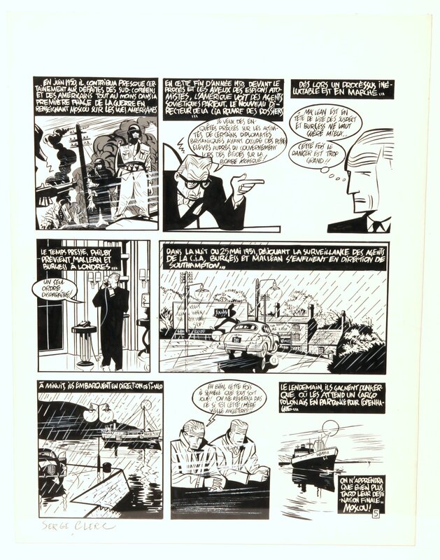 Serge Clerc, Philby et MC LEAN sont dans un bateau ... - Comic Strip