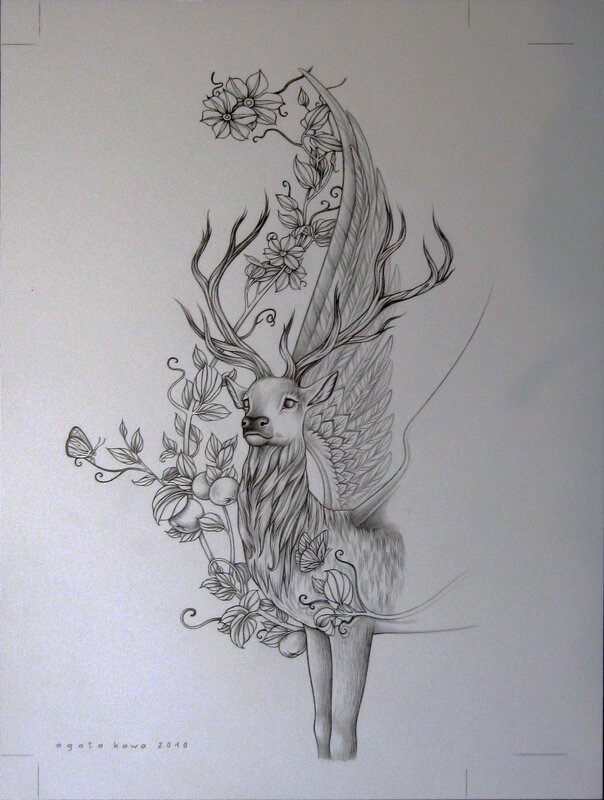Agata Kawa, Le jardin des licornes 3 - Original Illustration