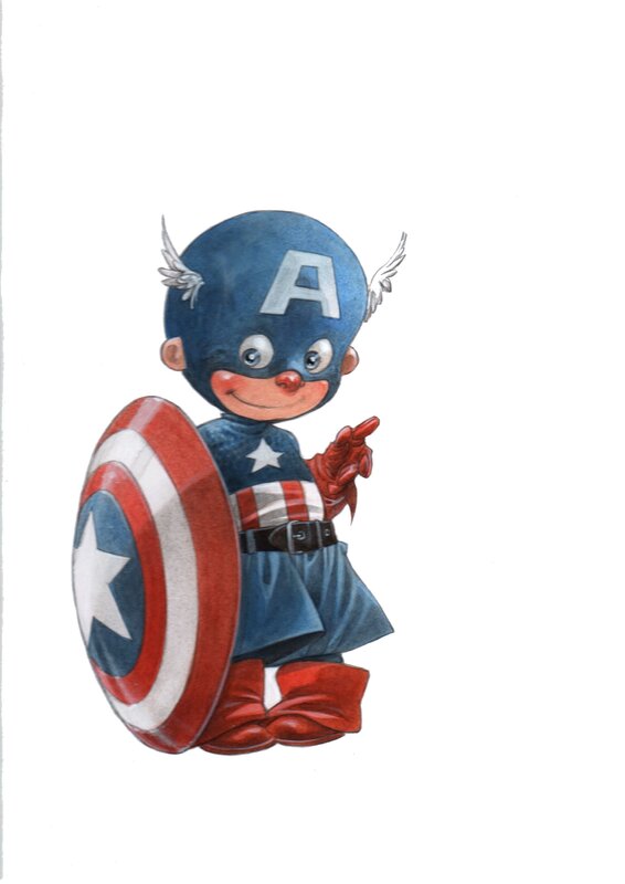 Alberto Varanda, Little Captain America - Original Illustration