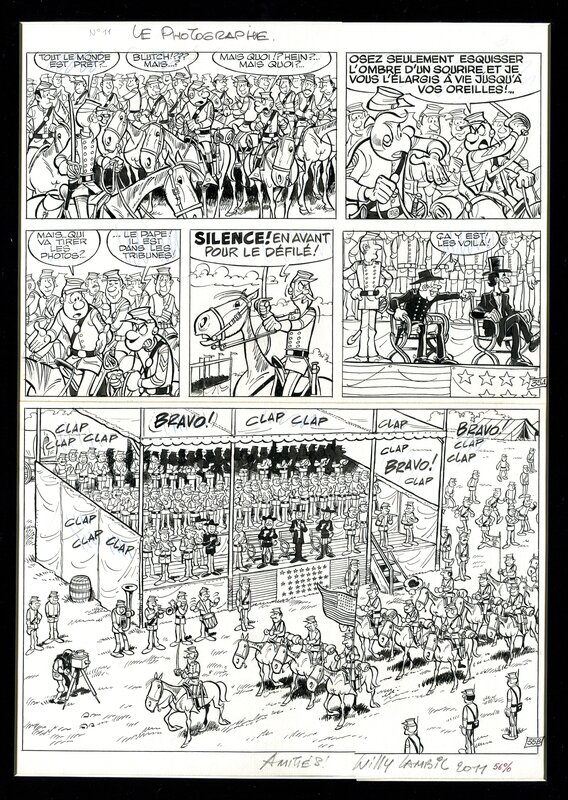 Tuniques Bleues : 11 Des Bleus en noir et blanc by Willy Lambil - Comic Strip