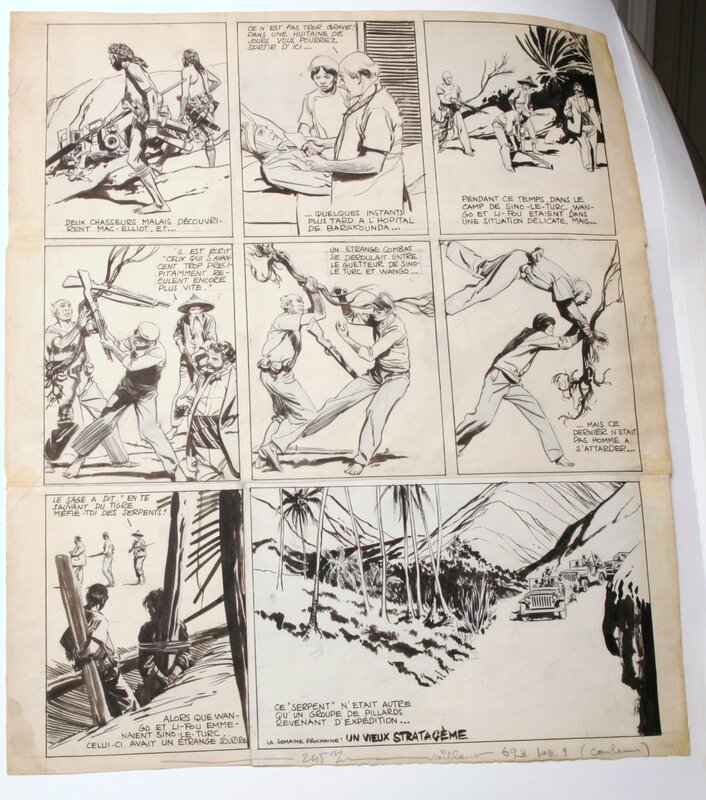 Paul Gillon, Wango - Vaillant 693 - Les pêcheries Maudites - 1958 - Comic Strip