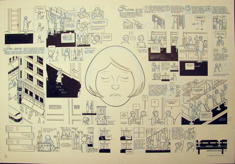 Old woman - Husband par Chris Ware - Planche originale