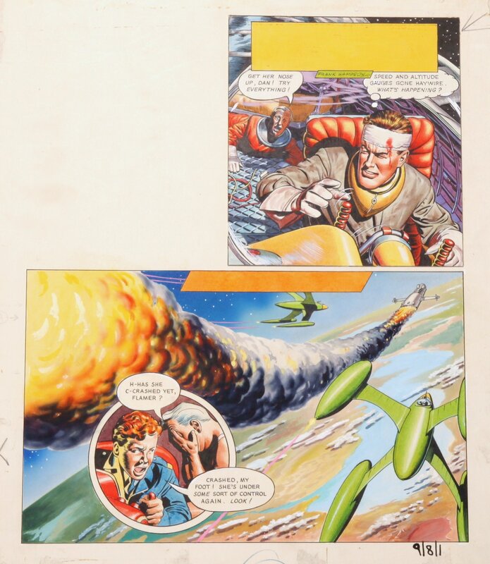 Frank Hampson, Don Harley, Dan DARE - Planche 1 - the ship that lived - Planche originale