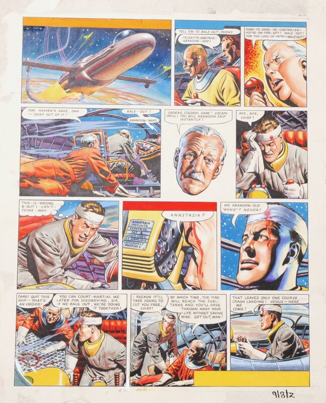 Frank Hampson, Don Harley, Dan DARE - planche 2 - The ship that lived - Comic Strip
