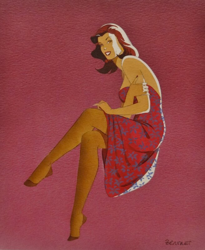 Pin-Up par Philippe Berthet - Illustration originale