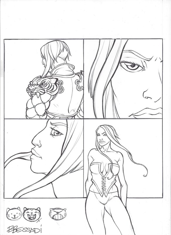 Bruno Bessadi, Filles de Soleil T09 P05 - Original Illustration