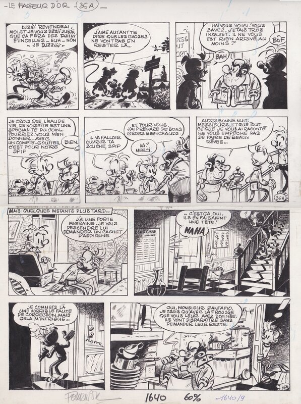 Jean-Claude Fournier, André Franquin, Spirou et Fantasio - Le Faiseur d'Or - Comic Strip