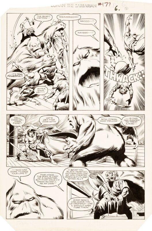 John Buscema, Pablo Marcos, Conan THE BARBARIAN #177 p.6, 1985 - Comic Strip