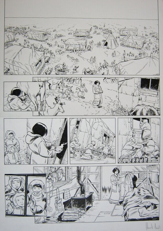 Alain Henriet, Daniel Pecqueur, Pierre Schelle, Stéphane Rosa, Golden Cup 4 - La fille de la toundra - Planche originale