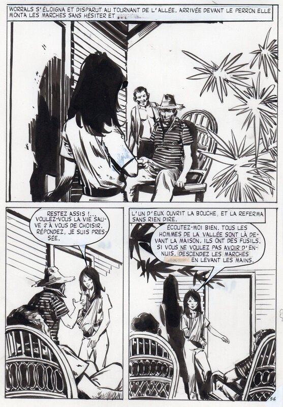 José María Bellalta, Worrals gagne la partie - Tina n° 50, planche 56, Aredit, juin 1972 - Planche originale