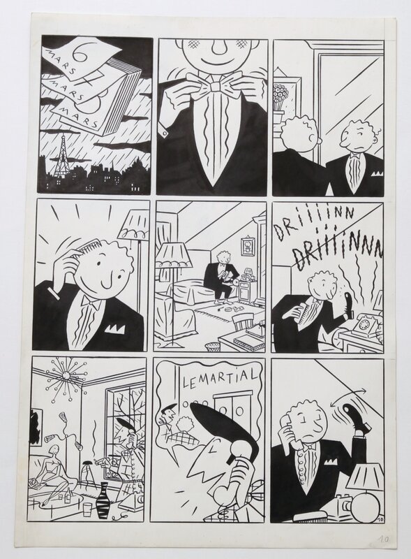 François Avril, Soir DE PARIS - ENFIN TRANQUILLE PLANCHE 1 - Planche originale