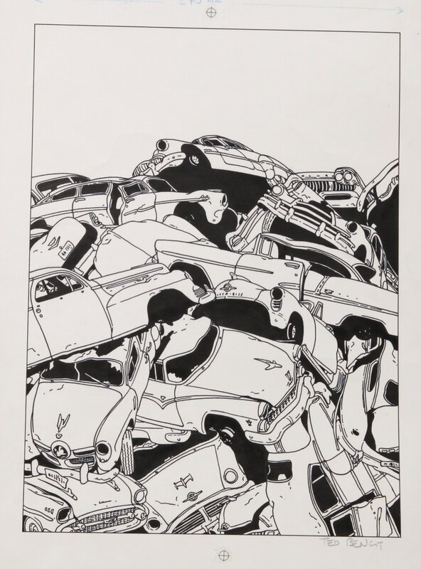 Ted Benoit, Dessin DE COUVERTURE - CARCASSES - Illustration originale