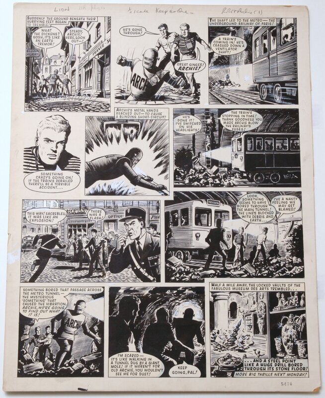 Ted Kearon, Archie & THE MOLE MEN - vue du Metropolitain - Comic Strip