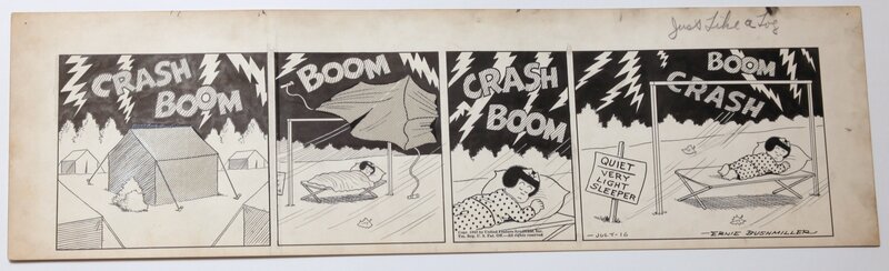 Ernie Bushmiller, Orage D'ACIER - 16 juillet 1942 - Comic Strip