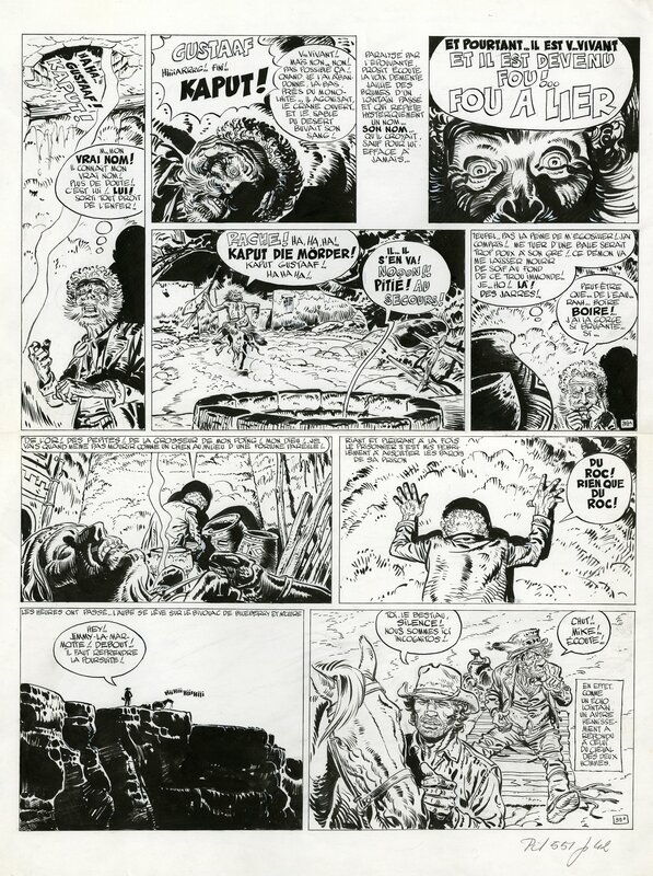 Jean Giraud, 1970 - Blueberry : Le spectre aux balles d'or (39) - Planche originale