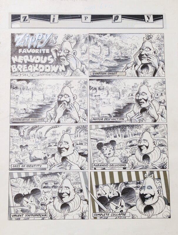 Bill Griffith, - my favorite nervous breakdown  - FIN DU MONDE ...POUR PSYCHIATRE - Comic Strip